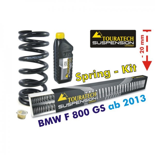 Touratech Height lowering kit -20 mm for BMW F800GS/Adventure *from 2013**replacement springs*