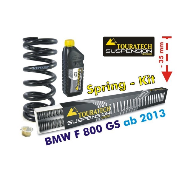 Touratech Height lowering kit -35 mm for BMW F800GS/Adventure *from 2013**replacement springs*