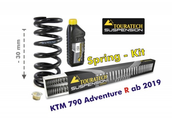 Touratech Height lowering kit, -30mm, for KTM 790 Adventure R from 2019 replacement springs