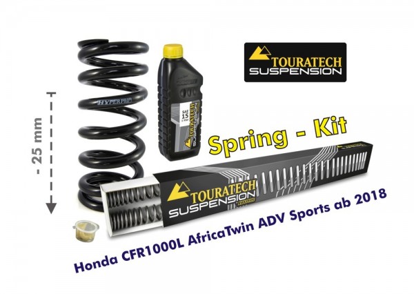 Touratech Height lowering kit, 25mm, for Honda Africa Twin Adv Sports 2018- replacement springs