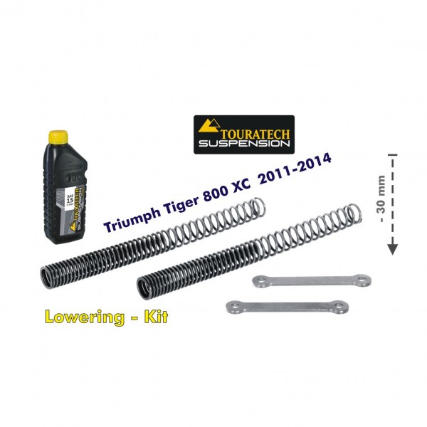 Touratech Height lowering kit 30mm Triumph Tiger 800 2011-14 replacement springs and reversing lever