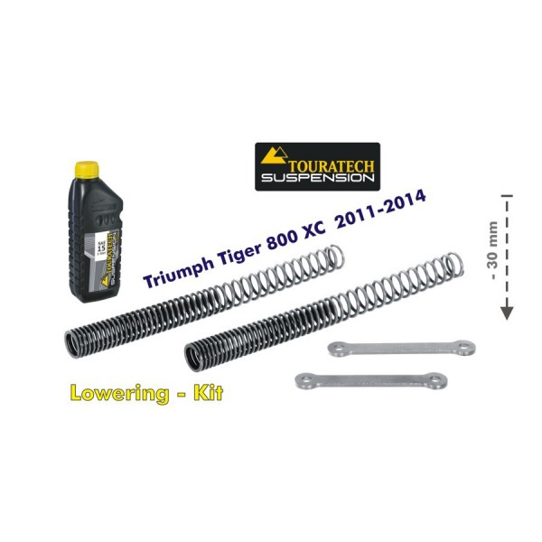 Touratech Height lowering kit 30mm Triumph Tiger 800XC 2011-14 replacement springs and reverse lever