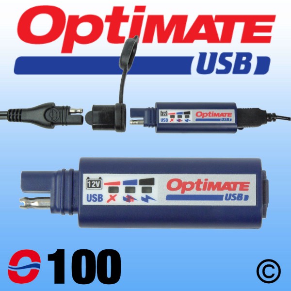 O100 OptiMate SAE USB Charger 2400mA