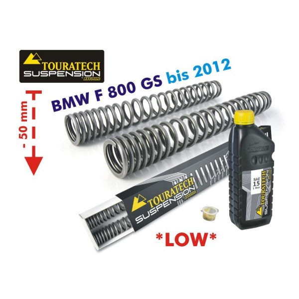 Touratech Progressive fork springs for BMW F800GS up to 2012 *50 mm lowering*