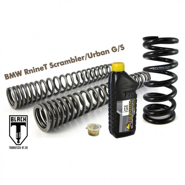 Touratech Progressive Black-T springs for fork and shock absorber, BMW RnineT Scrambler/Urban G/S