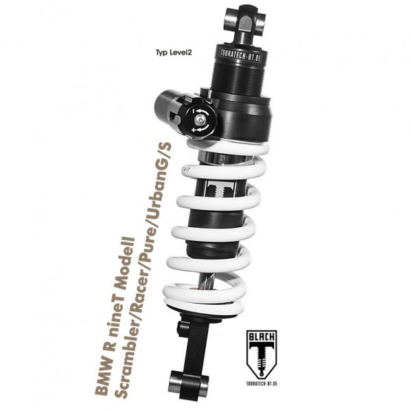 Touratech BLACK-T shock absorber for BMW R nineT Modell Scrambler/Racer/Pure/UrbanG/S from 2016
