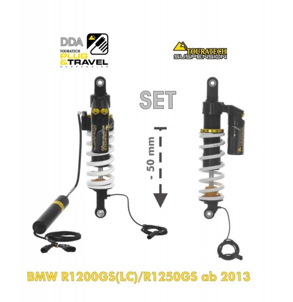 Touratech Suspension-SET Plug & Travel -50 mm lowering for BMW R1200GS (LC) 2013 - 2016
