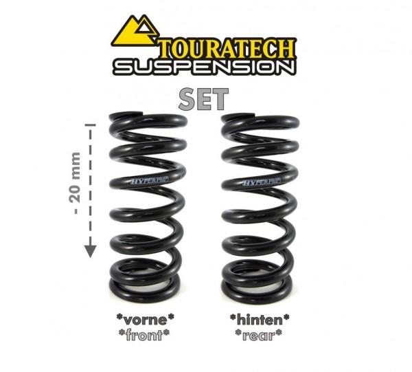 Touratech replacement springs -20mm lower BMW R1200GS 2013-2016 original shocks with dynamic ESA