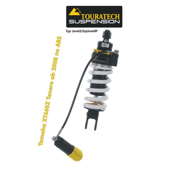 Touratech Suspension shock absorber Yamaha XT660Z Tenere (no ABS) from 2008 Type Level 2/Explore HP