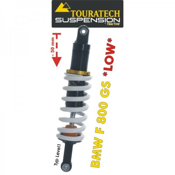 Touratech Suspension *rear* lowering kit (-50 mm) for BMW F800GS up to 2012 type *Level 1*