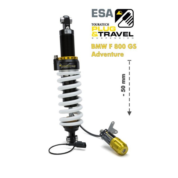 Touratech Suspension, lowering -50mm BMW F800GS Adventure from 2014 Type: Plug & Travel for BMW ESA