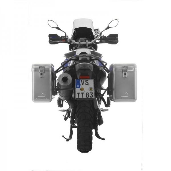 Touratech ZEGA Mundo alu pannier system 31/38 litres stainless steel rack BMW F800/F700/F650GS Twin