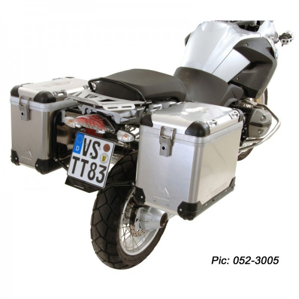 Touratech ZEGA Pro pannier system 38/45 ltr with stainless steel rack BMW R1200GS/A