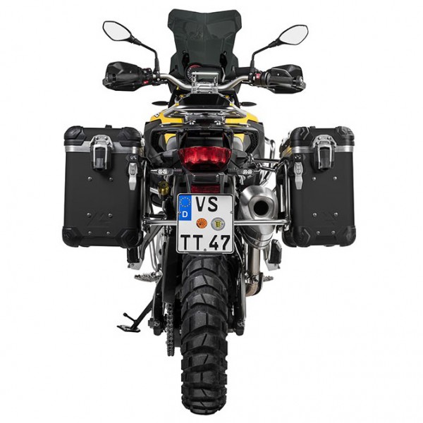Touratech ZEGA Evo alu pannier system And-Black 31/38 litres BMW F750/850GS/A/F900GSA/F800GS 24-