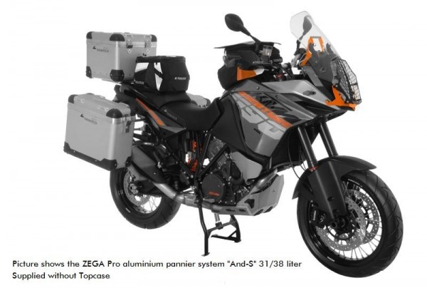 Touratech ZEGA Pro Alu Panniers 38/45l S/S rack KTM 1050/1090 Adv/ 1290 Super Adv/ 1190 Adv/R