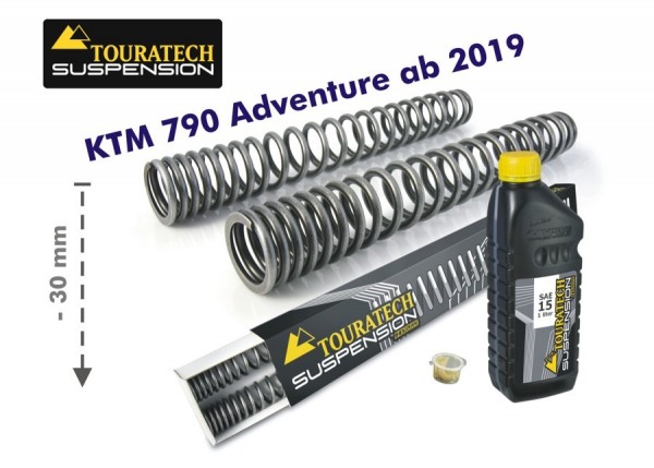 Touratech Progressive fork springs for KTM 790 Adventure from 2019 -30mm lowering
