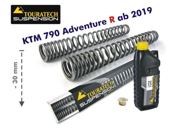 Touratech Progressive fork springs for KTM 790 Adventure R from 2019 -30mm lowering