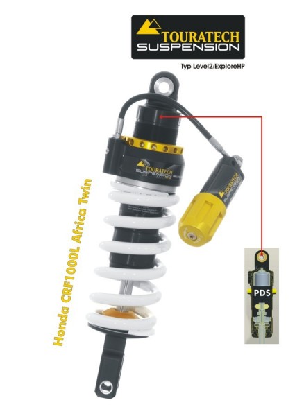 Touratech Suspension shock absorber for Honda CRF1000L Africa Twin (2015-2017) Type Explore HP/PDS