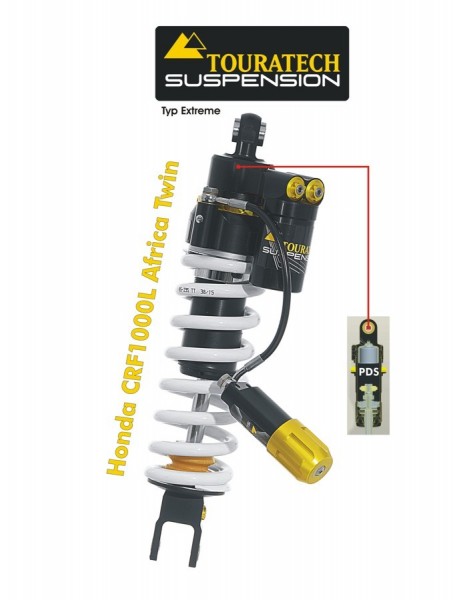 Touratech Suspension shock absorber for Honda CRF1000L Africa Twin (2015-2017) type Extreme