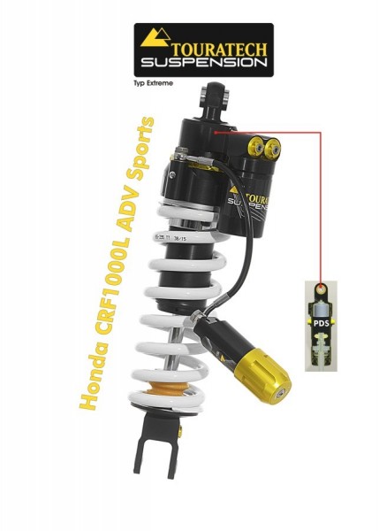 Touratech Suspension shock absorber for Honda CRF 1000L Adventure Sports from 2018 type Extreme
