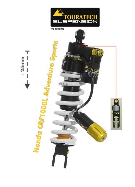 Touratech Suspension lowering shock for Honda CRF1000L Adventure Sports from 2018 Type Extreme
