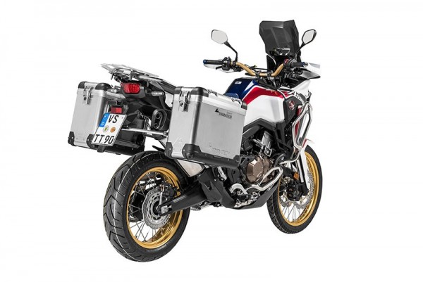 Touratech Zega Pro Pannier System Stainless Steel Africa Twin CRF1000L 31/38L 2018-/Adv Sports