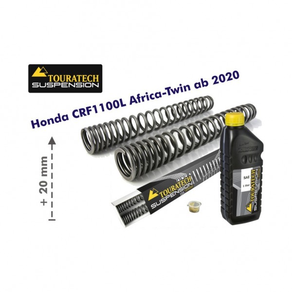 Touratech Progressive fork springs for Honda CRF1100L Africa Twin from 2020 +20mm / Offroad Travel