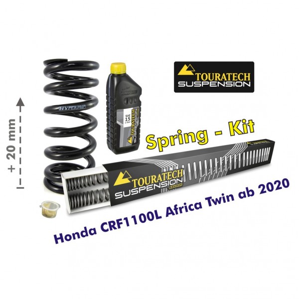 Touratech Progressive fr & rr replacement springs Honda CRF1100L A/Twin 2020- +20mm Offroad Travel