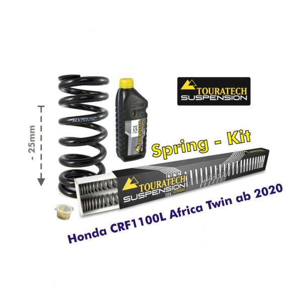 Touratech Height lowering KIT -25mm, for Honda CRF1100 Africa Twin from 2020 replacement springs