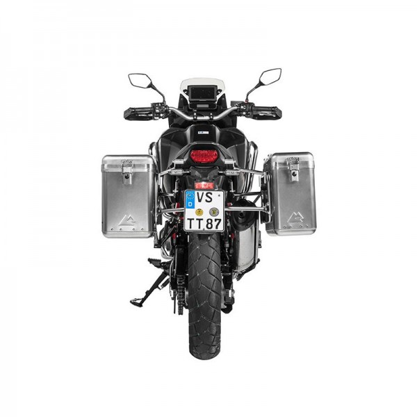 Touratech ZEGA Mundo aluminium pannier system 31/38 litres w S/S rack for Honda CRF1100L A/T