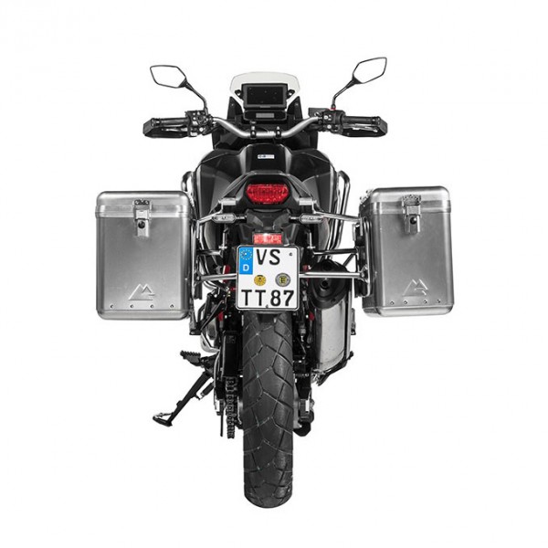 Touratech ZEGA Mundo aluminium pannier system 38/45 litres w S/S rack for Honda CRF1100L A/T