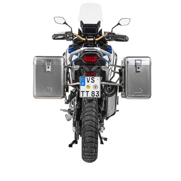 Touratech ZEGA Mundo alu pannier sys 38/45L w S/S rack Honda CRF1100L Africa Twin 2022-/Adv Sports