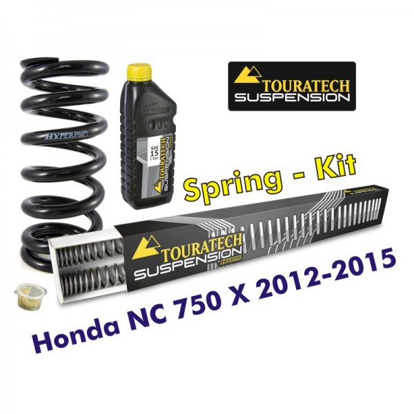 Touratech Progressive replacement springs for fork and shock absorber, Honda NC750X 2012-2015