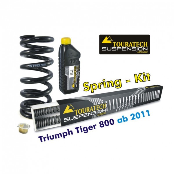 Touratech Progressive replacement springs for fork and shock absorber, Triumph Tiger 800 (2011-2014)