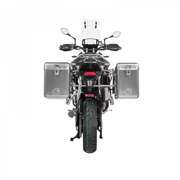 Touratech ZEGA Mundo aluminium pannier system 38/45 litres w S/S rack for Triumph Tiger 900