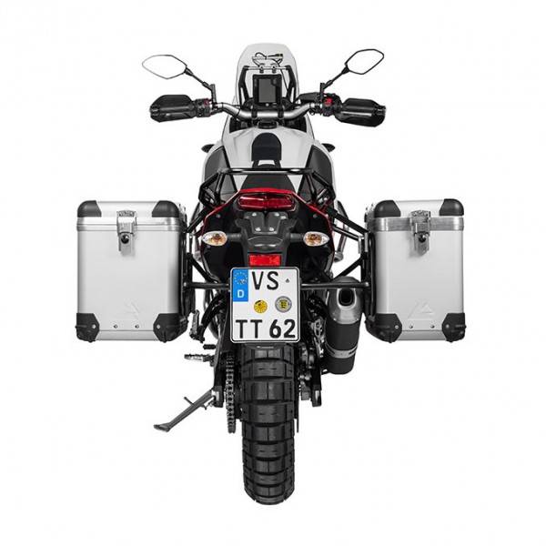 Touratech ZEGA Pro *And-S* alu system 38/45L w S/S rack black Yamaha Tenere 700/World Raid