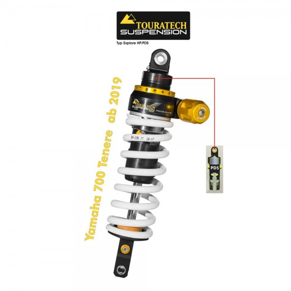 Touratech Suspension shock absorber for Yamaha 700 Tenere from 2019 Type Explore HP/PDS