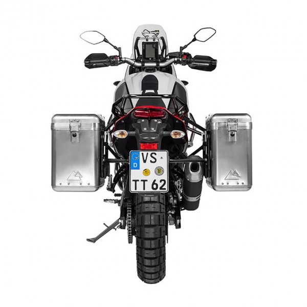 Touratech ZEGA Mundo alu pannier system 31/38L w S/S rack black Yamaha Tenere 700/World Raid