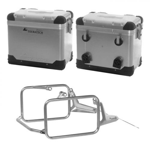 Touratech ZEGA Pro Aluminium Pannier System 45/45L Aluminium Natural for BMW R1300GS