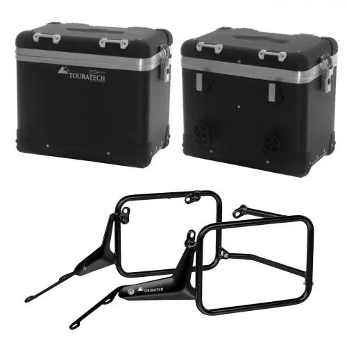 Touratech ZEGA Pro Aluminium Pannier System black rack 45/45L 