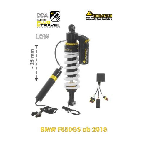 Touratech Suspension lowering -25mm shockabsorber for BMW F850GS from 2018 DDA / Plug & Travel