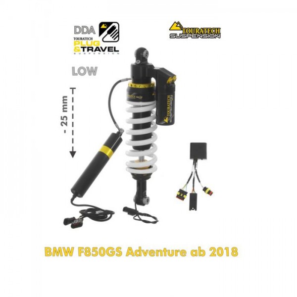 Touratech Suspension lowering -25mm shock absorber BMW F850GS Adventure from 2018 DDA /Plug & Travel