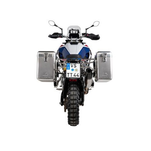 Touratech ZEGA Mundo aluminium pannier system S/S Rack 31/38L Alu for F900GS