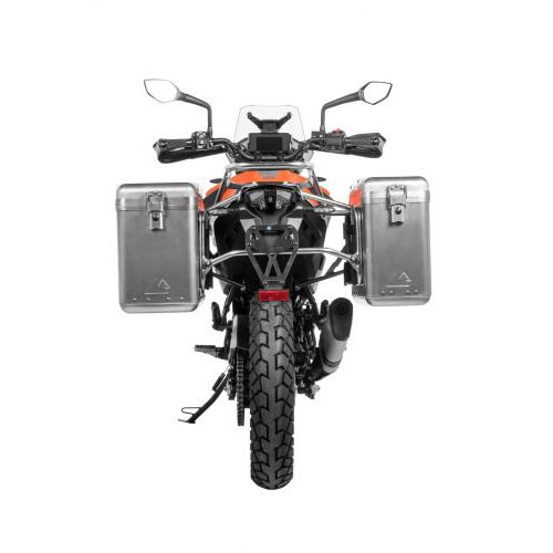 Touratech ZEGA Mundo aluminium pannier system 31/38L with SS Rack KTM 390 Adventure -24