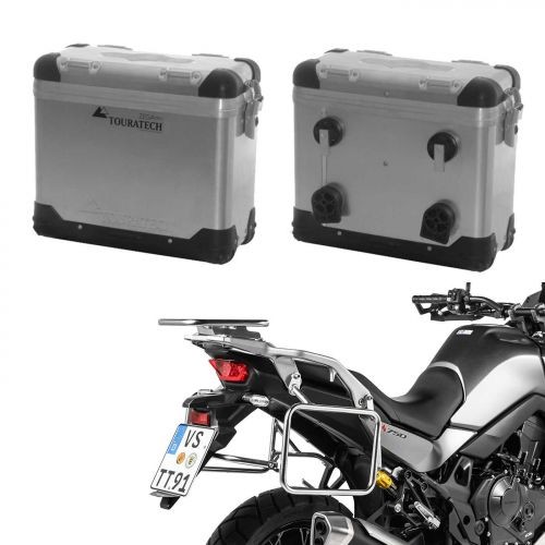 Touratech ZEGA Pro pannier system 31/31L Aluminium with S/S frames for Honda XL750 Transalp