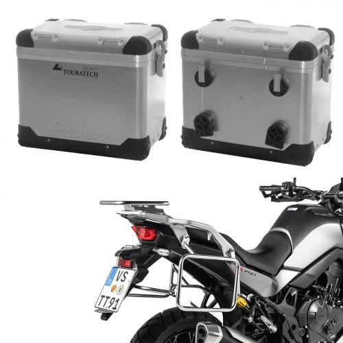 Touratech ZEGA Pro pannier system 45/45L Aluminium with S/S frames for Honda XL750 Transalp