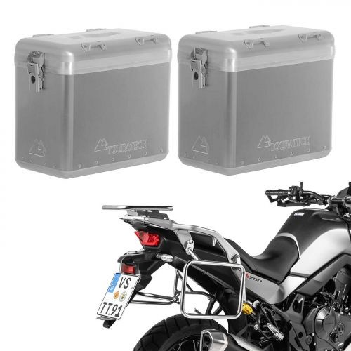 Touratech ZEGA Mundo aluminium pannier system 38/38L S/S Rack for Honda XL750 Transalp
