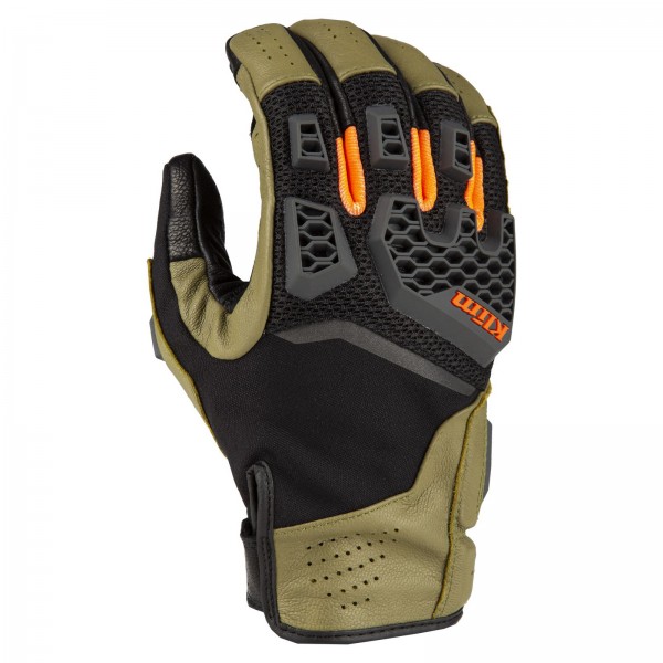 Klim Baja S4 Glove - Sage/Strike Orange
