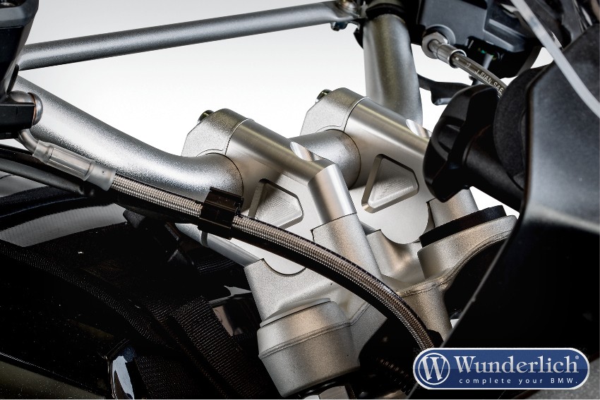Wunderlich silver risers 40mm up and back - R1200 & R1250GS LC, R1200Adventure LC