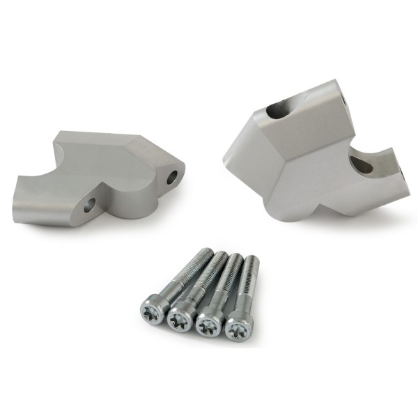 Wunderlich ERGO+ handlebar riser - silver - Ducati Desert-X